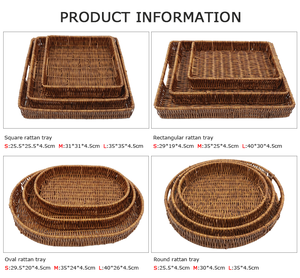 Cesta de Almacenamiento Multifuncional Redonda Moderna de Ratán Tejido a Mano con Asa WINTOP - Product Image 6