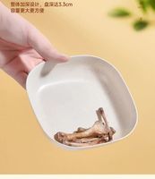 Lot de 10 plateaux multifonctions en paille de blé pour snacks, fruits, cuisine, écologiques, pour table à manger, bac à déchets, plateau à os