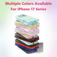 Coque de téléphone magnétique en silicone liquide pour iPhone 17 Pro Max, texture ondulée, résistante aux chocs, protection intégrale, vente en gros