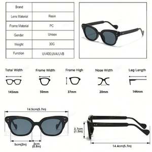 Lunettes de soleil œil de chat pour femme, mode été 2025, personnalisables avec logo, protection UV400, forme papillon, rivets, style punk - Product Image 6