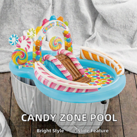 57149 Aufblasbares Kinder-Spielcenter 'Candy Zone' mit Wasserrutsche & Sprühfunktion, PVC Neugeborenenfreundlicher Planschpool