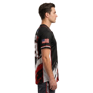 Maillot de baseball personnalisé pour homme, manches courtes, sublimé, anti-humidité, coupe athlétique, toutes saisons, vêtements d'équipe - Product Image 6