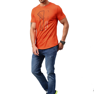 เสื้อยืดแขนสั้นของผู้ชายผ้าฝ้ายคอกลมสไตล์ฮิปฮอปพร้อมพิมพ์โลโก้ตามสั่ง - Product Image 5