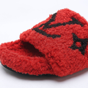 lv plush slippers