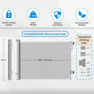 Barrière de sécurité pour animaux de compagnie PRODIGY SG025 en plastique avec fermeture à bouton pour petits animaux - Durable et réglable - Product Image 6