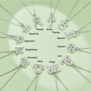 SMN56 RINNTIN 925 plata esterlina <span class=keywords><strong>horóscopo</strong></span> astrología Moissanite colgante collar signo del zodiaco Collar para hombres niños mujeres - Product Image 1