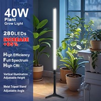 Lampe de culture LED sur trépied à spectre complet pour plantes d'intérieur, feuillage et fleurs