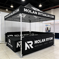 Tente d'exposition personnalisée en promotion, auvent escamotable avec parois latérales, stand de salon professionnel portable 10x10 10x20 FT, robuste pour l'extérieur
