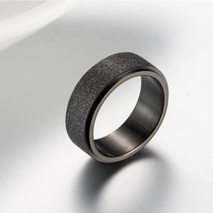 Stainless Steel Brushed Rotating <b>Ring</b> Titanium Steel Plated K Gold Stress Relieving Jewelry Unisex Gift Fashion <b>Rings</b> - Product Image 3