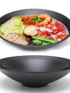 Tigela de arroz coreana, de alta qualidade, tigela de melamina preta, potes de macarrão japonês - Product Image 4