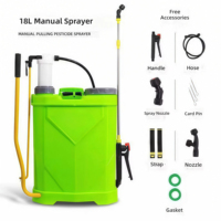 Semprotan Manual Knapsack Tabung Plastik Tunggal Baja 16L, Semprotan Tangan Tekanan Tinggi Pertanian, Produktivitas Tinggi untuk Tanaman