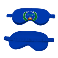 Masque de sommeil en soie simulée avec drapeau national personnalisé de Sainte-Kitts et Nevis, bandeau élastique réglable pour les travailleurs à shift et les siestes