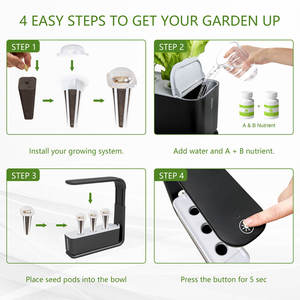 Vertak-<span class=keywords><strong>Mini</strong></span> macetas de jardín extraíbles para plantas de interior, caja de cultivo pequeña, sistema hidropónico de Interior para el hogar con luz de cultivo - Product Image 4