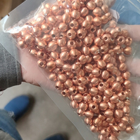 Vente en gros, 9mm, 10mm, 12mm, boules de cuivre pur massif percées avec trou