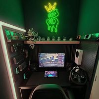 Letrero de Neón con Forma de Dólar, Letreros de Neón con Corona y Dólar para Decoración de Paredes de Tiendas, Letrero LED de Neón con Dólar, Alimentado por USB, Brillo Ajustable