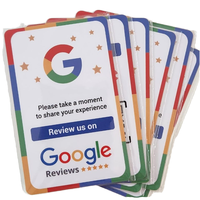 Carte NFC pour booster les avis Google, améliorer les commentaires des clients, scanner le QR, compatible iPhone et Android – Aucun abonnement à l'application requis, lot de 6, accès inclus