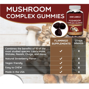 OEM ODM funghi Gummies, Ganoderma Lucidum, varie sostanze nutritive di sostegno alla vita, minerali, Puzzle cervello supporto immunitario - Product Image 2