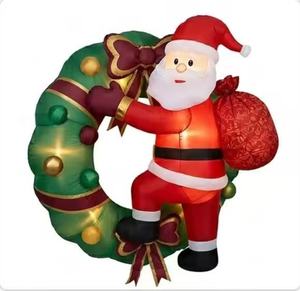 Giant <b>Inflatable</b> Santa Claus Holding Gift Bag Blow Up Decoration for Christmas Holiday Outdoor Yard Garden Lawn Display - Product Image 4