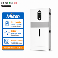 Sistema de Almacenamiento de Energía Solar para el Hogar Misen 6KW 5KWh Todo en Uno ESS LiFePO4 con Inversor Híbrido y Energía de Respaldo