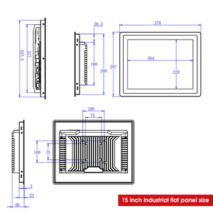 Suitable Wall Mounted 15 Inch Industrial PC with VGA RJ45 Ports All-in-One <b>Computer</b> <b>Touch</b> <b>Screen</b> Tablet Kiosk Stock - Product Image 5
