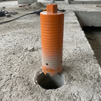 Foret diamanté hélicoïdal à 4 trous pour un retrait rapide des copeaux, idéal pour le perçage de trous de climatisation dans les murs en béton