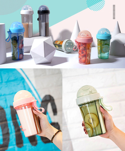 Tazza per bere fiori per campeggio escursionismo zaino in spalla tazza per acqua creativa da viaggio, una tazza <span class=keywords><strong>di</strong></span> due bevande diverse coppia <span class=keywords><strong>di</strong></span> due cannucce - Product Image 6