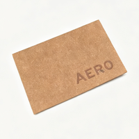 Étiquettes personnalisées en papier kraft écologiques thermosoudées pour jeans, vêtements, accessoires de confection à coudre, vente en gros, OEM, faible MOQ