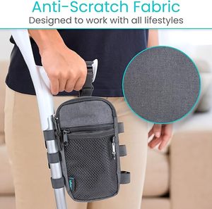 Sac de transport personnalisé, léger, résistant à l'eau et réglable pour béquilles, cannes et accessoires de béquilles de bras pour adultes - Product Image 2