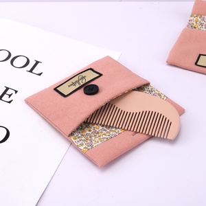 Custom Logo <b>Printed</b> Small <b>Canvas</b> Envelope Pouch for Comb Cosmetic Makeup High Quality Cotton Gift Jewelry Envelope Bag - Product Image 5