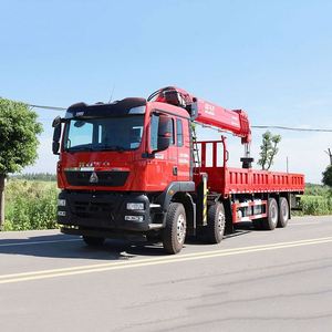 รถบรรทุกติดเครน Sinotruk 8*4 พร้อมบูมยืดหดได้ 16 ตัน ระบบสตาร์ท-หยุดอัตโนมัติ  เหมาะสำหรับงานวิศวกรรมก่อสร้าง - Product Image 3