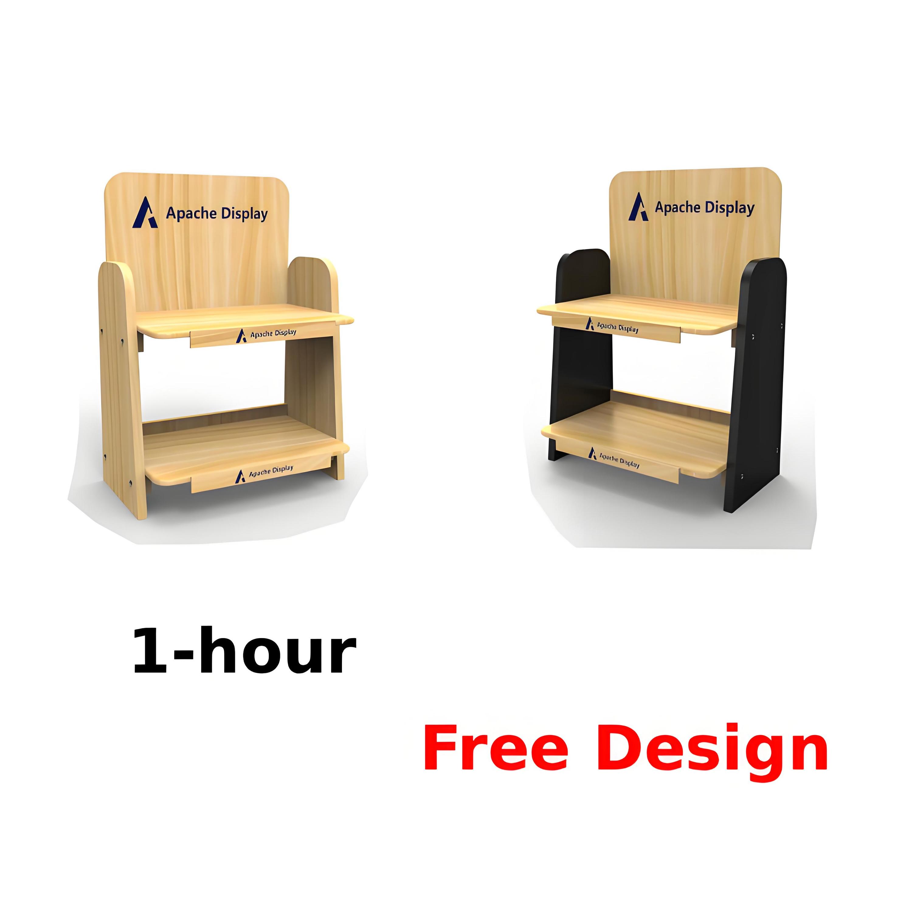Apache Custom Wood Counter Display Stand Racks for Retail Store & Supermarket Supplies Supermarket Shelves — view 4