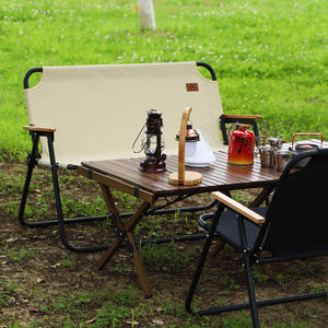 Chaise pliante double portable d'extérieur, structure en tube de fer, pour camping, plage, pique-nique, barbecue - Product Image 6