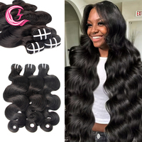 CLJhair Cabello Indio Ondulado Súper Doble Trama 100% Humano, Paquetes de Cabello Virgen Crudo de Visón con Puntas Gruesas de 14-30 Pulgadas