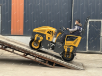 Compacteur vibrant pour travaux routiers, mini-rouleau compresseur d'asphalte à double tambour, 550 kg, 1,5 tonne, mini-rouleau compresseur de sol