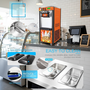 Competitive Price Professional Commercial Use Air Cooling Vertical Three Flavors <b>Ice</b> <b>Machine</b> Milk-Based Soft Serve Maker GR-0737 - Product Image 1