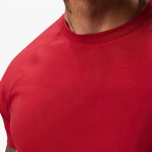 ผู้ผลิต OEM ขายส่ง เสื้อยืดคอกลมสำหรับออกกำลังกายผู้ชาย ไซส์ใหญ่ ผ้าทอซับเหงื่อ พิมพ์ลายเรียบง่าย - Product Image 5