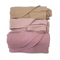 Luxueux solide emmêlé Satin en mousseline de soie Hijab écharpe confortable léger lisse antidérapant doux voile pour le printemps livraison directe