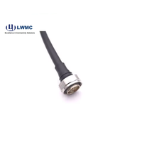 Conector coaxial RF macho Din RF a prueba de agua a 4,3/10 macho para cable coaxial súper flexible 1/2