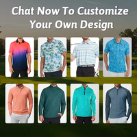 Groothandel op maat bedrukte ademende snel drogende vocht afvoerende performance 1-delige 230 gram heren mock neck golf poloshirt