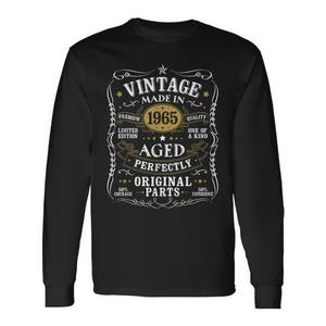 T-shirt vintage à manches longues de 1965, fabriqué en 1965, parfaitement vieilli, pièces originales, cadeau pour le 60e anniversaire - Product Image 1