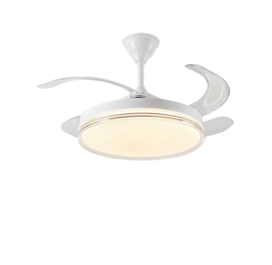 Ventilador de Techo Invisible Moderno con Luz Blanca - Lámpara de Ventilador de Techo LED Silenciosa para Sala de Estar y Dormitorio - Product Image 1