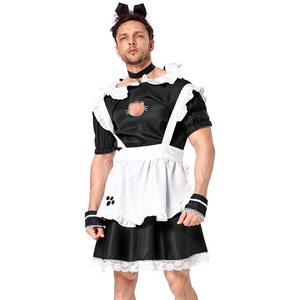 Robe de demoiselle d'honneur anime française de haute qualité, uniforme Lolita, déguisement sexy de demoiselle d'honneur chat pour <span class=keywords><strong>homme</strong></span>, cosplay pour Halloween ou fête - Product Image 3