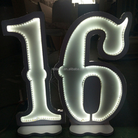 Lettres lumineuses en PVC de grande et petite taille pour anniversaire, décoration, mariage, fournitures de fête, prix bas, usine Furun