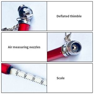 Manomètre de pression des pneus en alliage d'aluminium, format mini stylo, porte-clés, pour promotion, vente en gros - Product Image 3