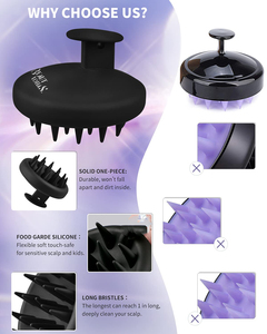 Inthetrend Custom Logo Waterproof Handheld Manumotive Hair Scalp Massager Silicone Head Washer <b>Brush</b> <b>Detangling</b> Shampoo Scrubber - Product Image 2