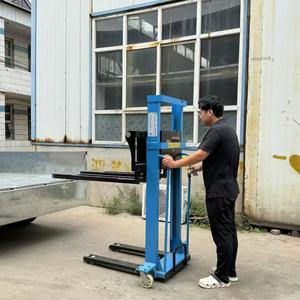 Nueva carretilla elevadora Manual apilador de paletas Manual 1000kg /2300mm carretilla elevadora manual para gran oferta carretilla elevadora eléctrica montada - Product Image 5