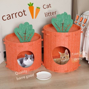Mode Groothandel Fabrikant Huisdier Custom Wortelontwerp Kitten Bed Huis Kat Grot Vilt Doek Opvouwbare Kat <span class=keywords><strong>Tunnel</strong></span> Voor Indoor Katten - Product Image 5