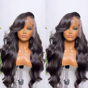 Perruques Frontales en Dentelle Vague Corporelle Brésilienne Vierge de Densité 180% Cheveux Humains 13x4 avec Dentelle Frontale HD Transparente et Baby Hair - Product Image 1