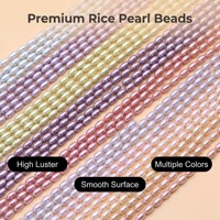 Perles en verre ovales 4x6mm imitation perle, multicolores irisées, forme riz, trou droit, perles en vrac pour la fabrication de bijoux