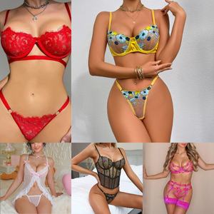 Venta Directa <span class=keywords><strong>de</strong></span> Fábrica: Conjuntos <span class=keywords><strong>de</strong></span> <span class=keywords><strong>Lencería</strong></span> <span class=keywords><strong>de</strong></span> <span class=keywords><strong>Encaje</strong></span> para Mujer con Diseño <span class=keywords><strong>de</strong></span> Tres Puntos que Revela el Busto, <span class=keywords><strong>Lencería</strong></span> Íntima Femenina - Product Image 2